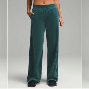 lululemon Velvet Cord Mid Rise Wide Leg Pants